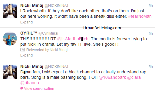 nicki minaj disses rihanna on i'm out