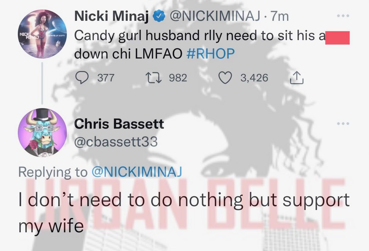 Nicki Minaj Chris Bassett RHOP Reunion